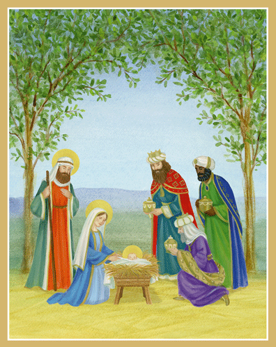 Nativity Scene Boxed Christmas Cards