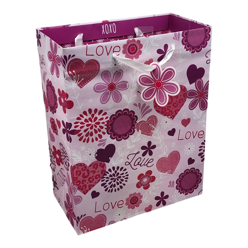 Pink Heart Love Gift Bag