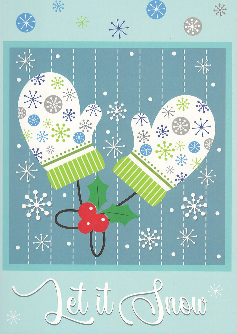 Holiday Memories Boxed Cards - Set of 18 - Let it Snow Mittens