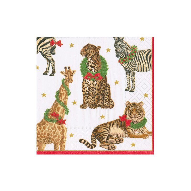 Wild Christmas (Ivory) - Cocktail Napkin