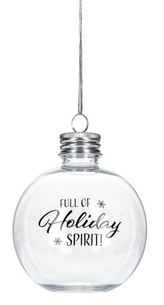 Fillable Cocktail Ornament with Recipe -