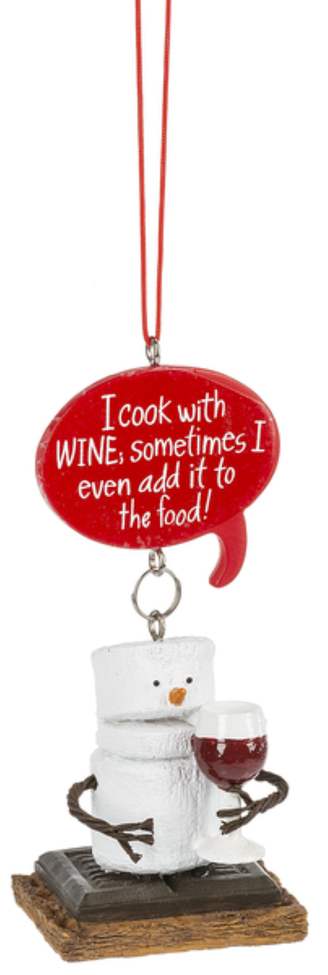 Toasted S'mores Gourmet Ornament - Wine - The Country Christmas Loft