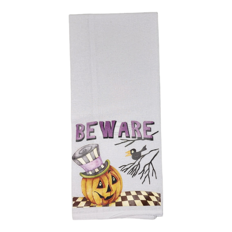 Halloween Tea Towel - Beware