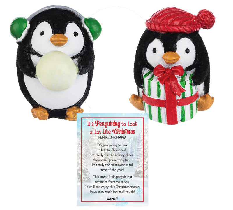 Christmas Penguin Pocket Charm -