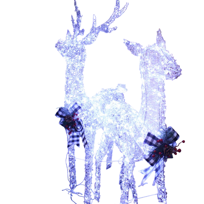 Lighted Reindeer Couple - 52 Inches tall