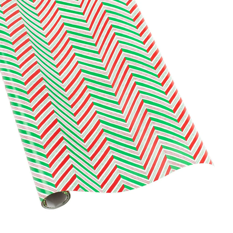 Candy Cane Stripes White Gift Wrapping Paper - 30" x 8' Roll