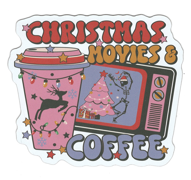 Large Flex Magnet - Christmas Movies and Coffee