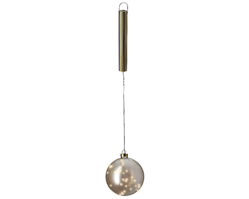 Micro LED Lighted Ball Ornament - Warm White - Copper Wire