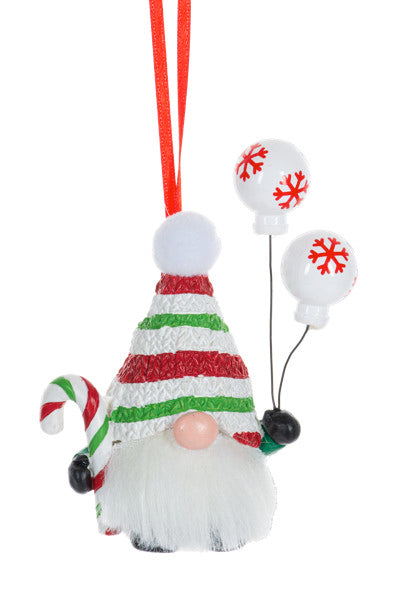 Hanging with my Gnomies Ornament - Candy Cane Hat