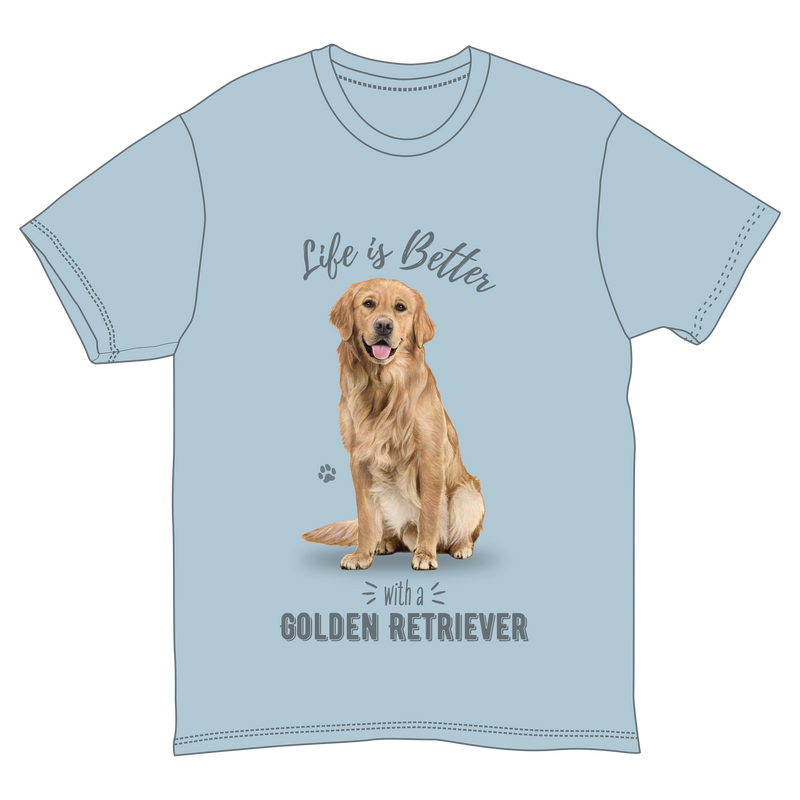 Life is Better with a Golden Retriever T-Shirt -