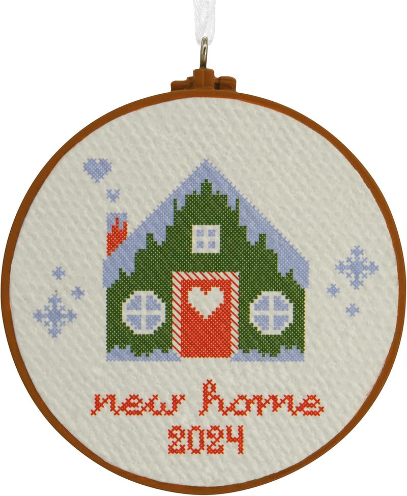 New Home Cross Stitch Dated Ornament