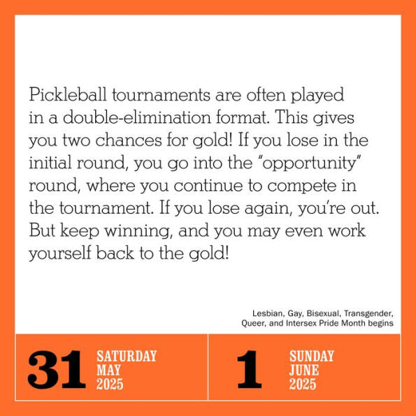 2025 Pickleball Is Life! Page-A-Day Calendar