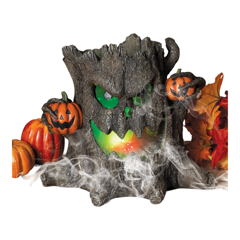 Lighted Smoking Haunted Stump - 12.5 Inch