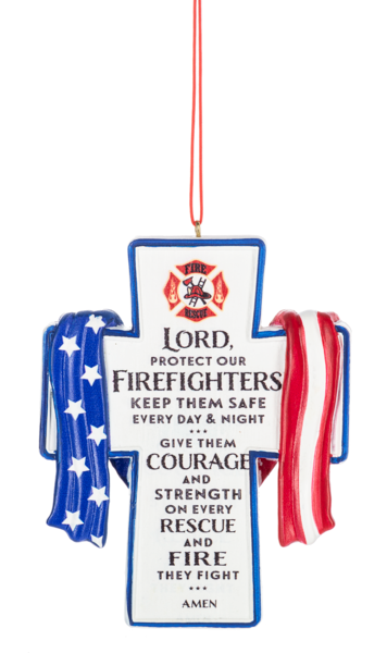 Protect And Serve Ornament - Fire