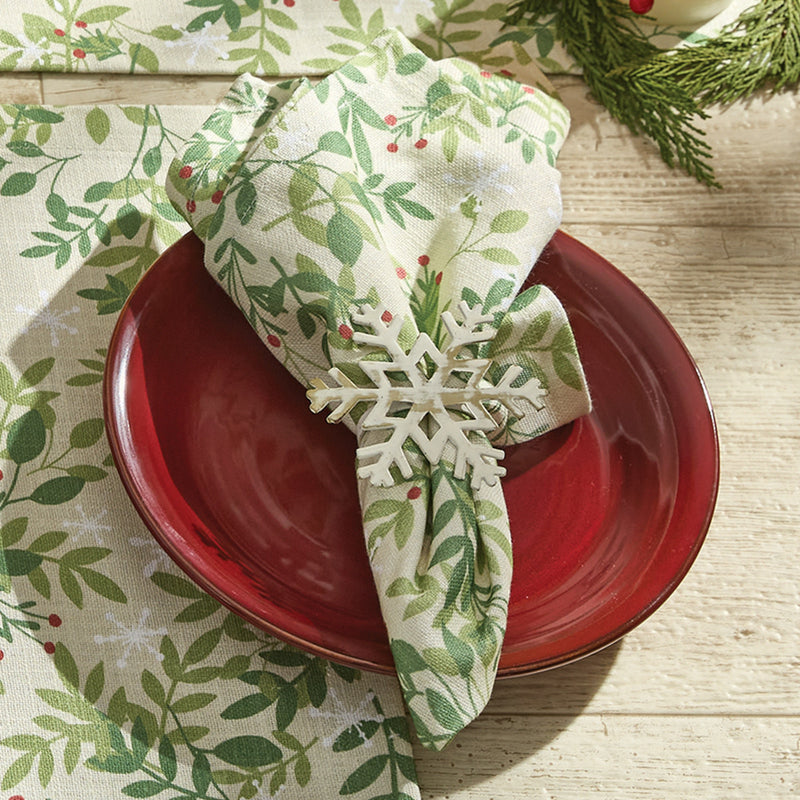 Williamsburg Snowflakes And Berries Napkin