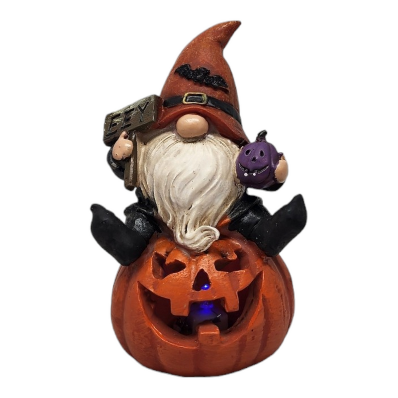 Lighted Halloween Gnome -