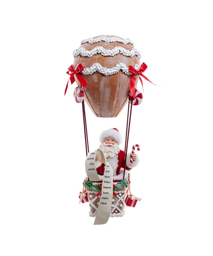 Fabriché Hot Air Balloon Santa