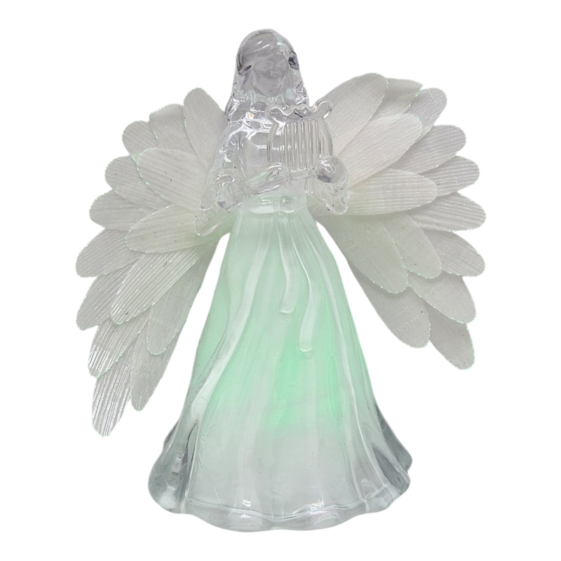 Lighted Acrylic Angel - Harp