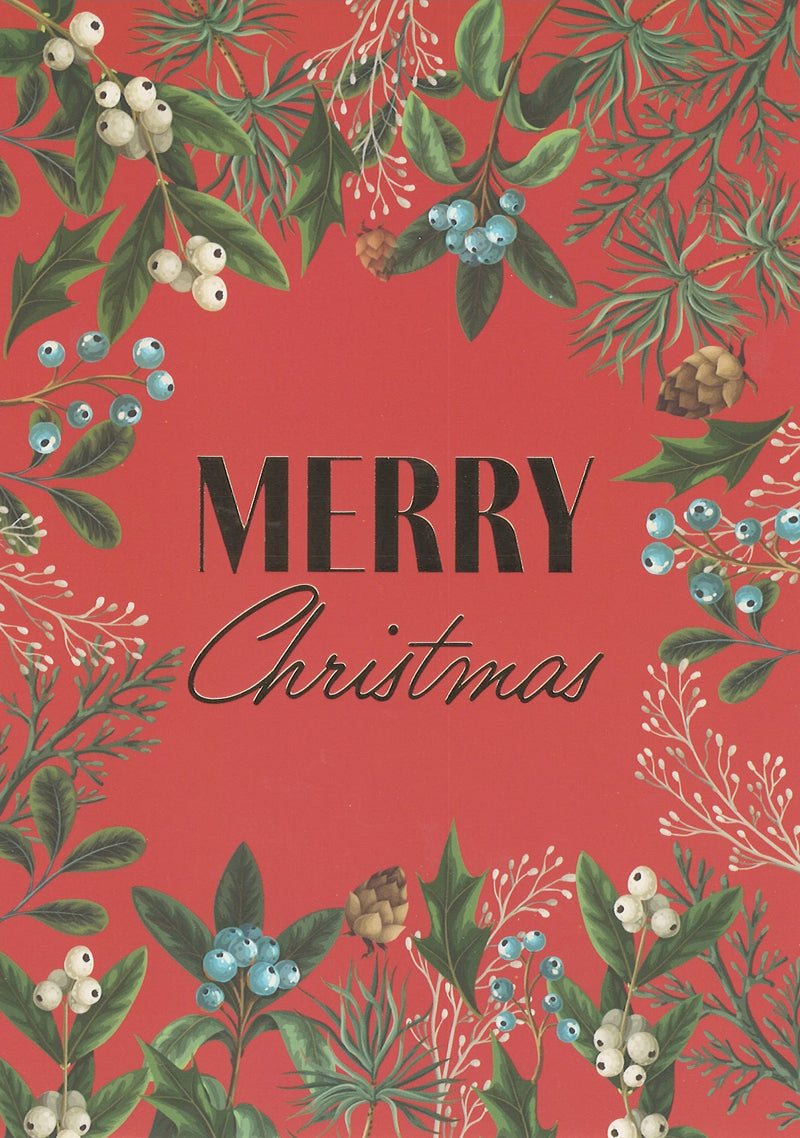 Holiday Favorites Boxed Cards - Set of 18 - Merry Christmas Ivy