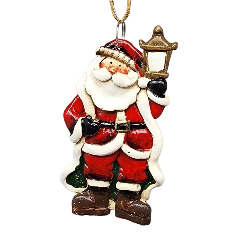 Clay-Style Santa Ornament - Lantern