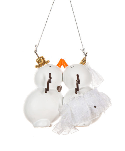 Kissing Snowman Ornament