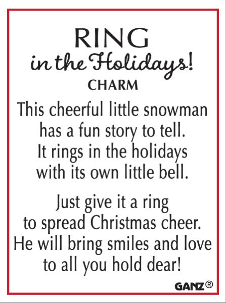 Ring in the Holidays - Snowman Charm