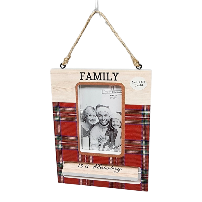 Spinning Frame Ornament - Family