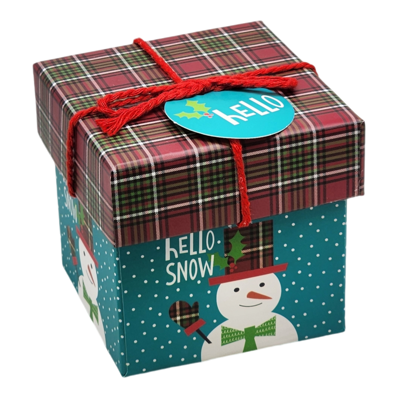 Gift Box Cube for Gift Cards - 3" x 3" -  Hello Snow