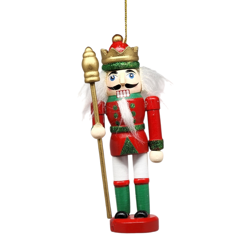 Wood Nutcracker Ornament - King