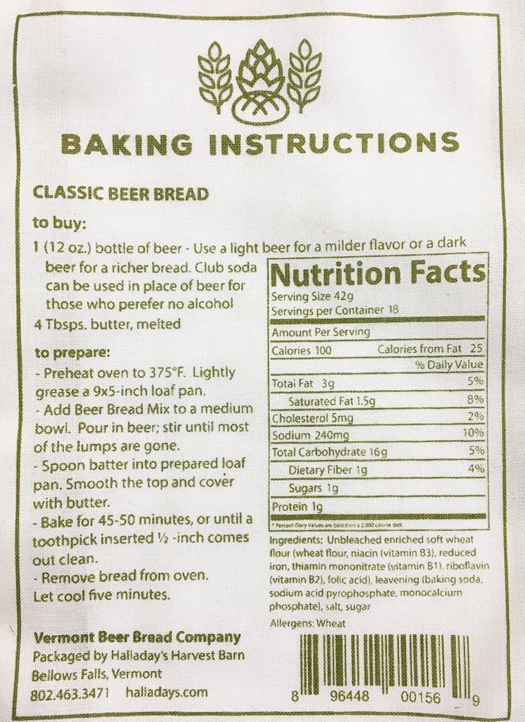 Vermont Beer Bread Mix - Classic