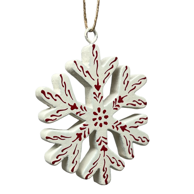 Scandi Holiday Snowflake  Tree Ornament