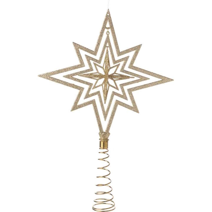 Gold Acrylic Moravian Star Tree Topper