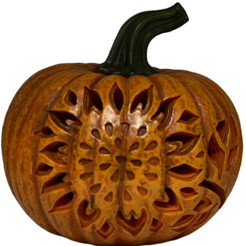 Pumpkin B/O Lighted Resin Cutout