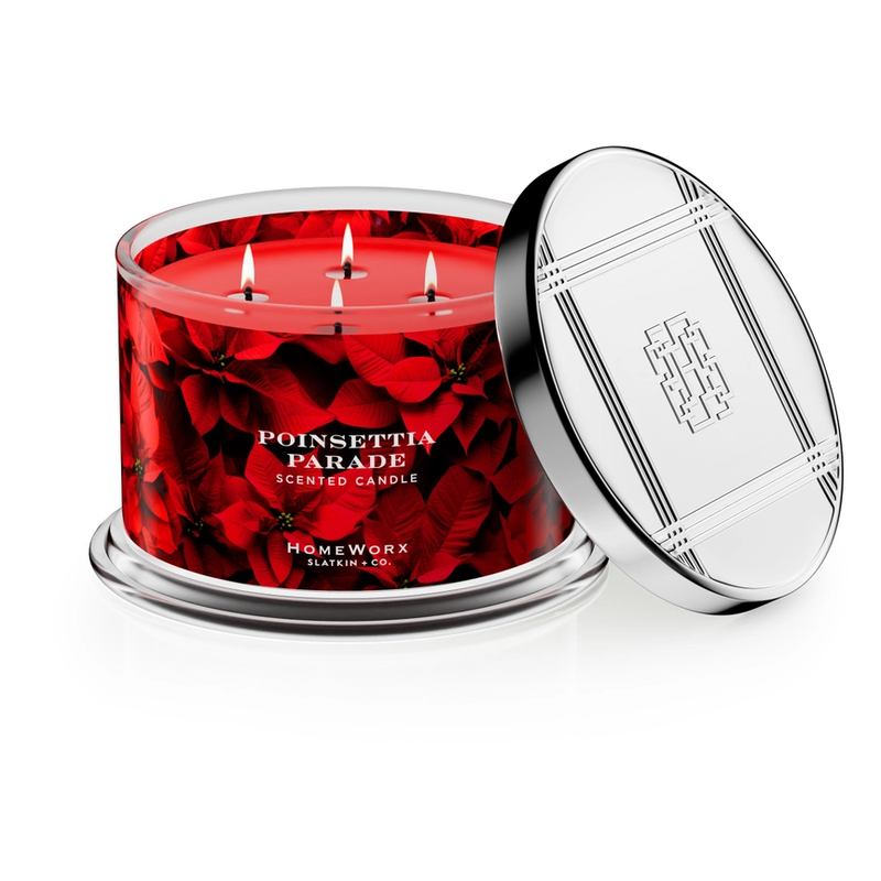 Poinsettia Parade 4-wick Candle