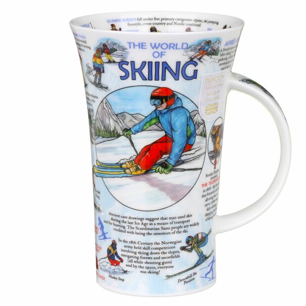 World Of Skiing  Fine Bone China Mug Glencoe Style By Dunoon