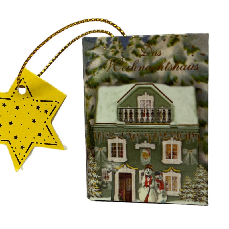 Popup Mini Book German Ornament - Green