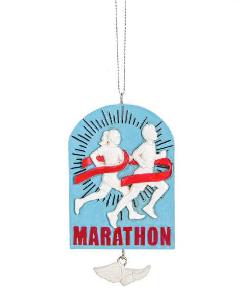 Marathon Runner With Dangle Ornament