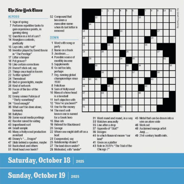 New York Times Crossword Page-A-Day Calendar 2025