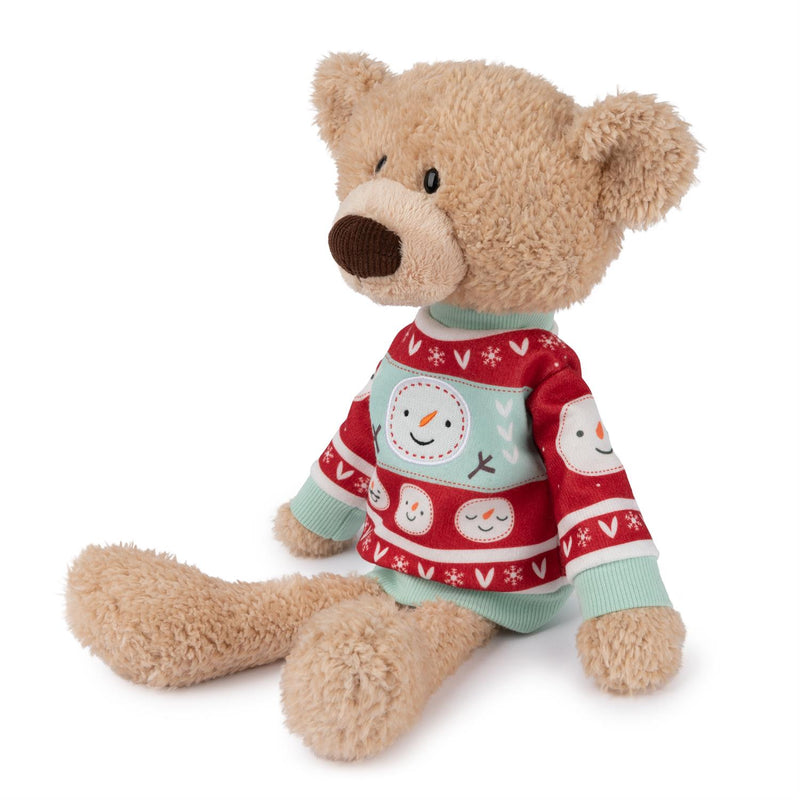 Sleigh Toothpick Bear with Holiday Sweater - The Country Christmas Loft