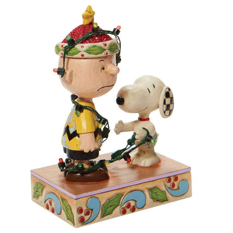 Charlie Brown Tangled Lights Figurine