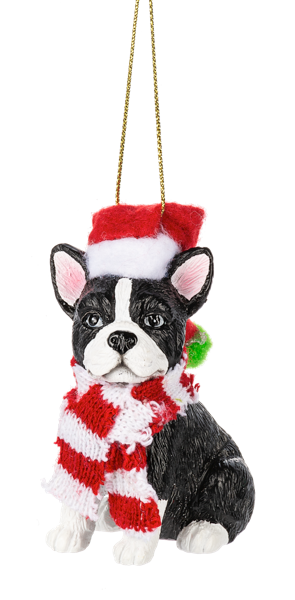 Santa Paws - Dog Ornament - Boston Terrier