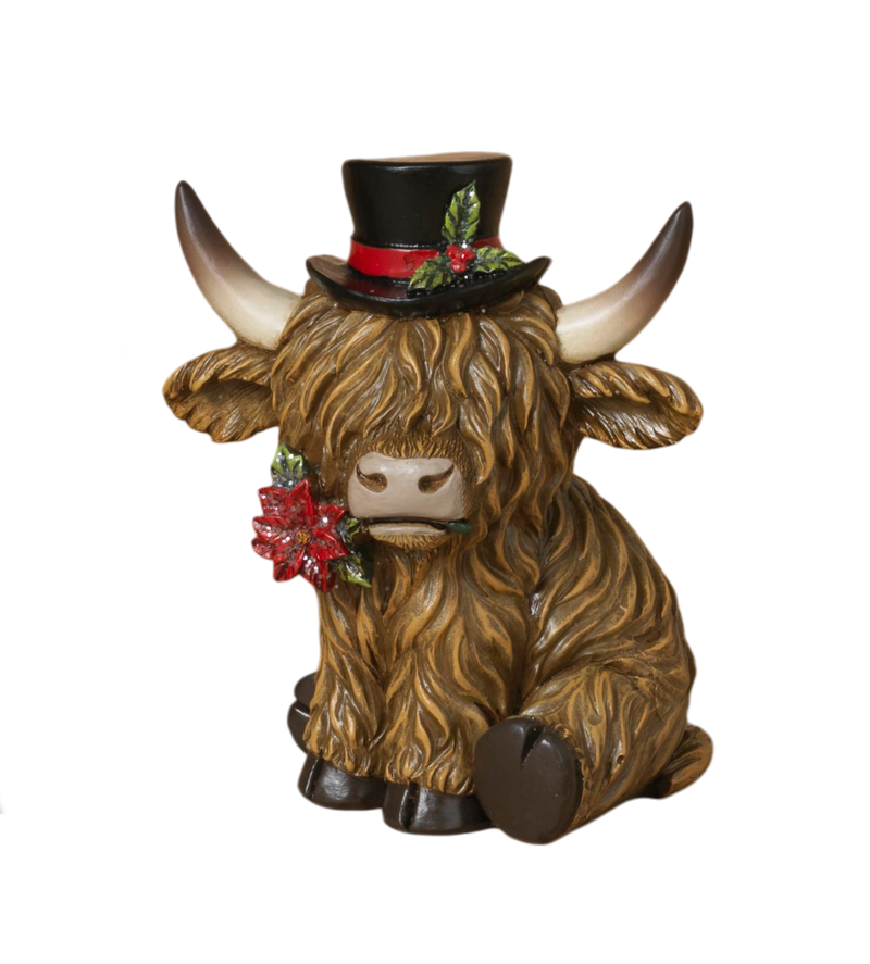 Holiday Highland Cow - Tophat