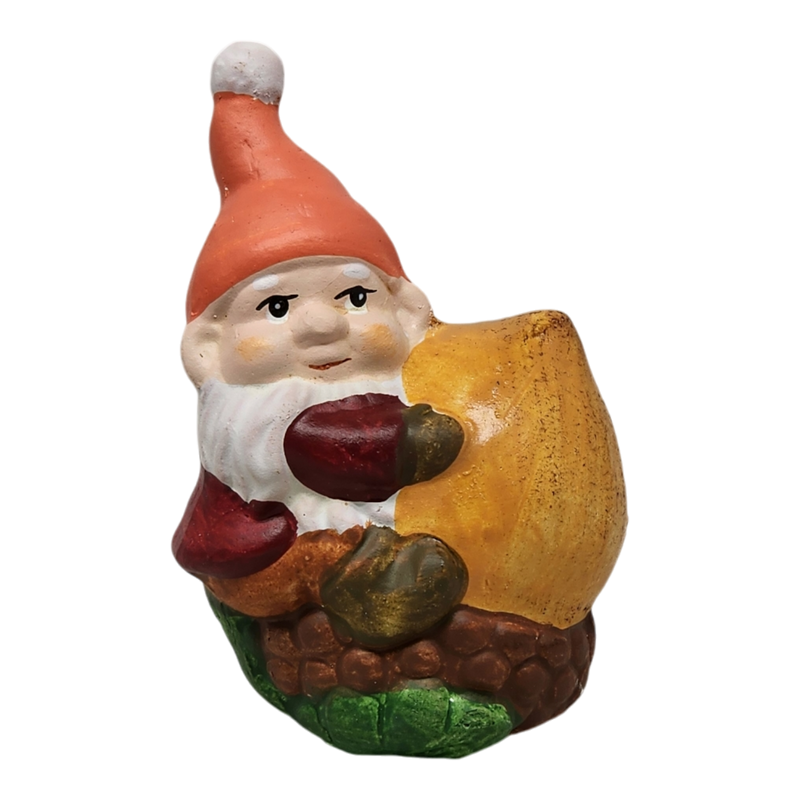 Terracotta Gnome with Acorn