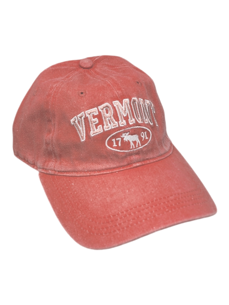 Dyed Cap Vermont 1791 Moose - Coral