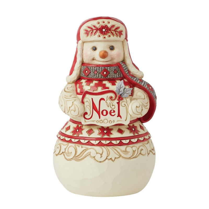 Nordic Noel Snowman Figurine - Trapper Hat