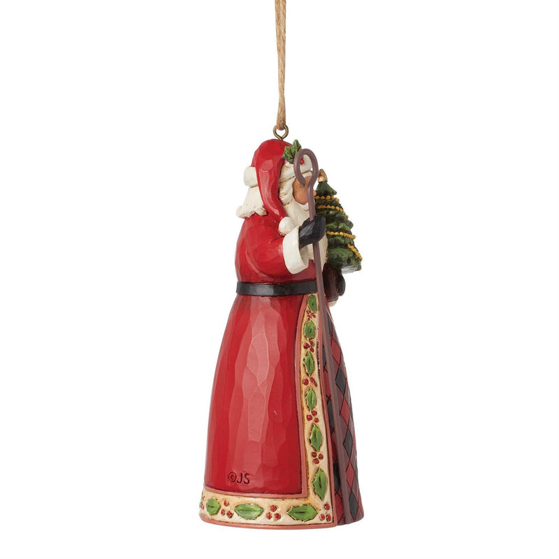 Highland Glen Santa with Cane and Christmas Tree Ornament