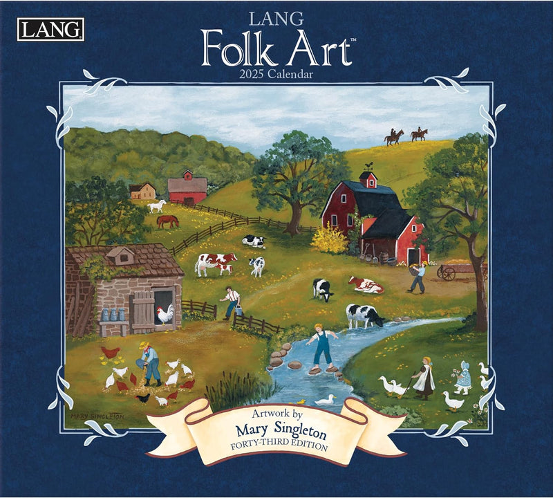 2025 Lang Folk Art  Wall Calendar