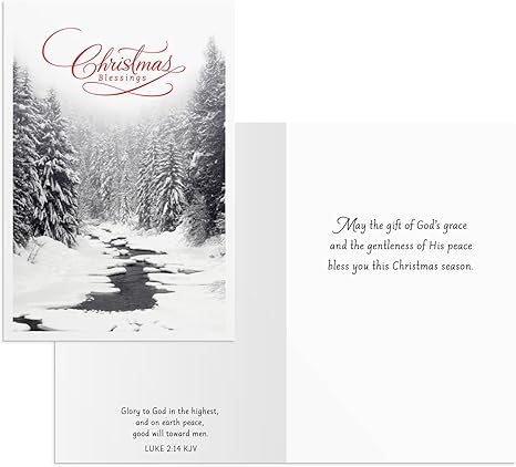 Inspirational Christmas Cards with Scripture- 48 Card Set