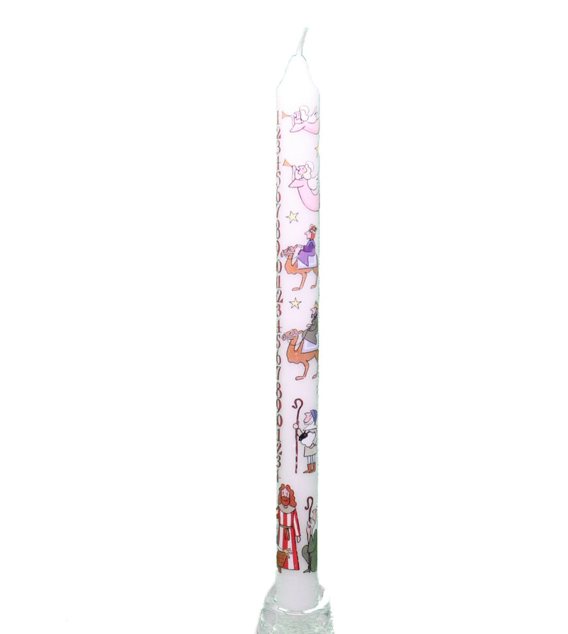 Advent Taper Candle - Nativity Scene