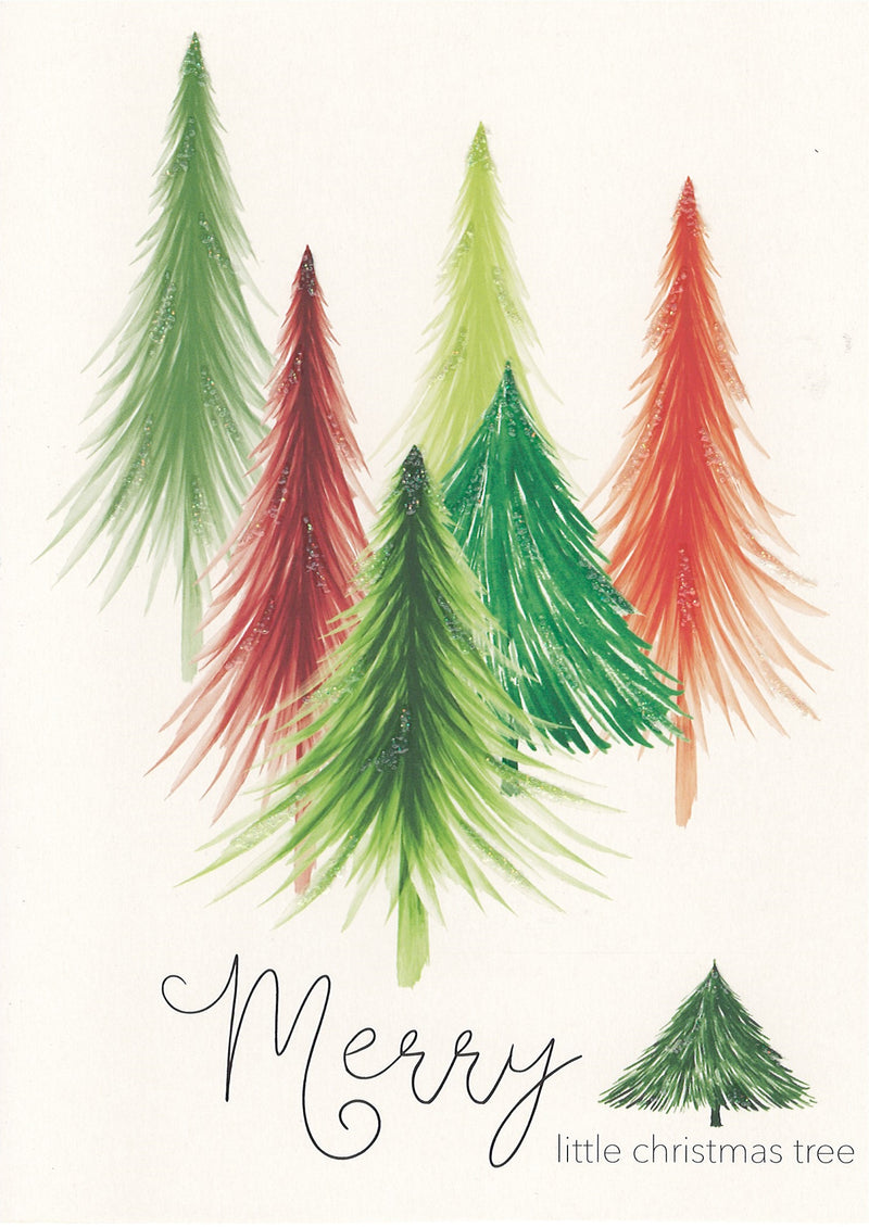 Holiday Favorites Boxed Cards - Set of 18 - Merry Little Christmas Tree